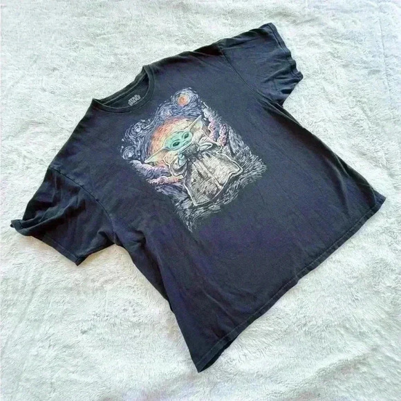 Star Wars Baby Yoda “Starry Night” Van Gogh Tee size 2X - Picture 1 of 3
